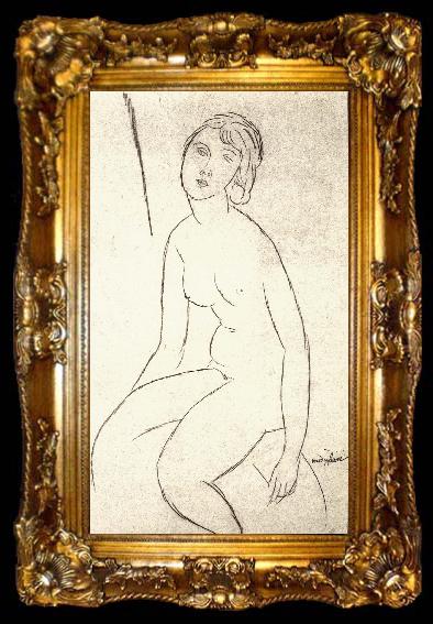 framed  Amedeo Modigliani Seated Nude, ta009-2